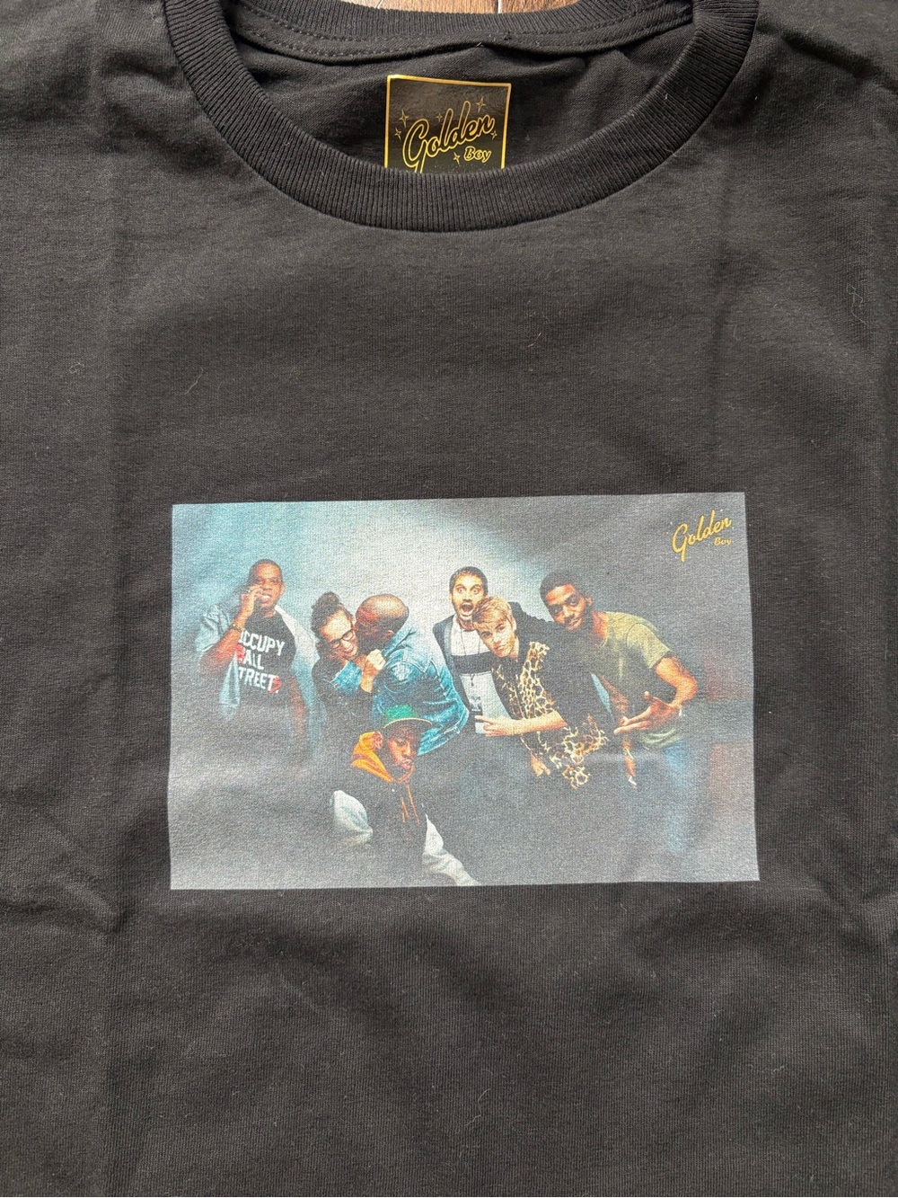 Vintage 🔥 Rare Golden Boy “Watch the Throne” Backstage Graphic Tee – Size L 🔥